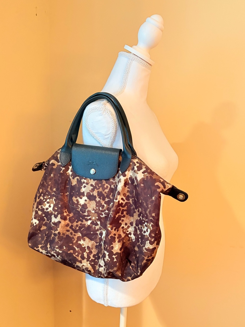 Longchamp Camo Nylon Medium Le Pliage Tote - Picture 12 of 13